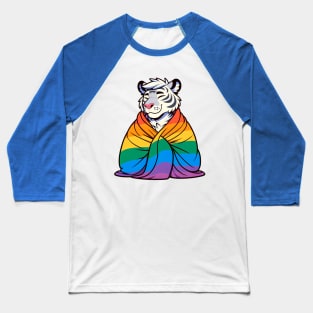 Comfy Womfy Furry Pride Tiger LGBTQ Rainbow Baseball T-Shirt